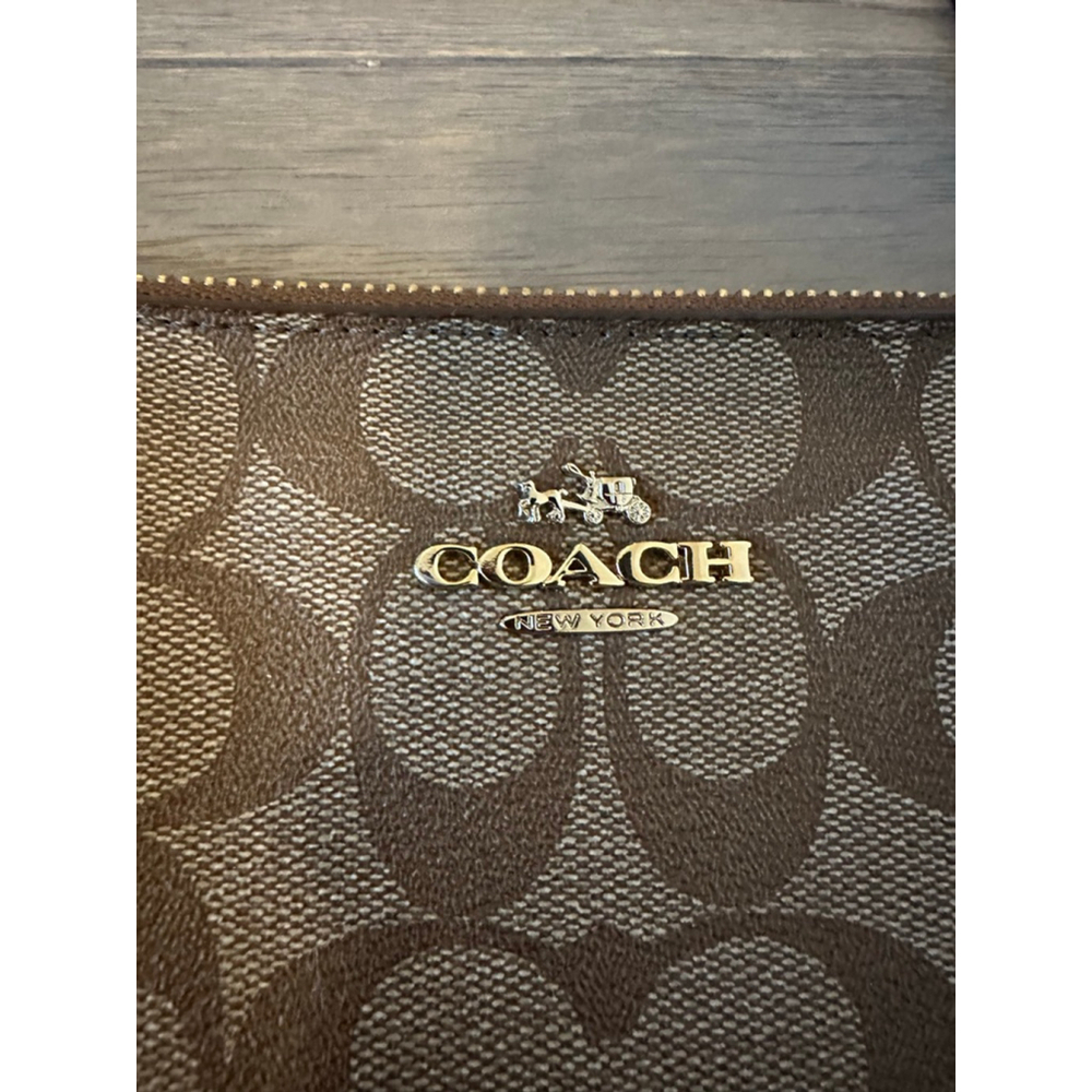 Coach Brown Logo Monogram Crossbody Purse - Picture 3 of 10